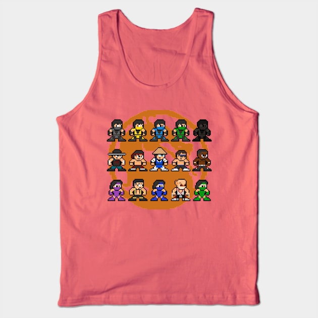 Pixelated Kombat 2 MK2 8bit Pixel Art Tank Top by 8-BitHero